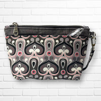 Heart Motif Wristlet Cosmetic Bag