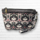 Heart Motif Wristlet Cosmetic Bag