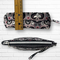 Heart Motif Wristlet Cosmetic Bag