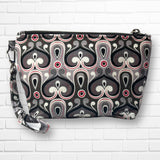 Heart Motif Wristlet Cosmetic Bag