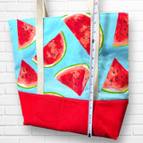 Oversized Large Watermelon Print Beach Tote